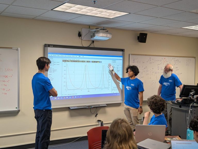 Dan tutoring a student